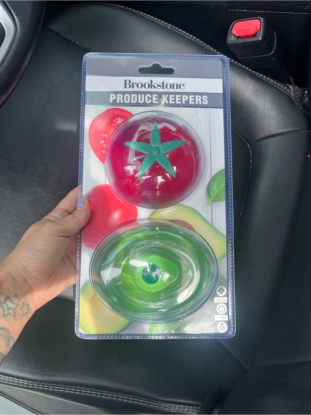 Brookstone Red Tomato & Green Avocado Food Savers